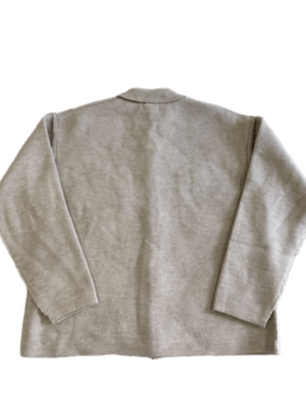 Civil Society Men's "Beaton" Boxy Sweater Jacket – Heather Oatmeal, Size Large - Picture 7 of 9